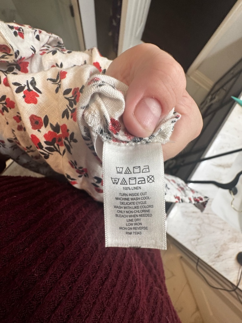 100% Linen, 90s inspired midi dress - Picture 5 of 5